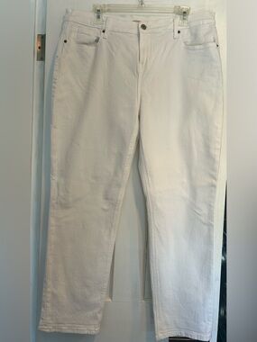 Old Navy Boyfriend mid rise white denim